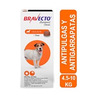 Bravecto Antipulgas para Perros 250 mg 4.5-10 Kg
